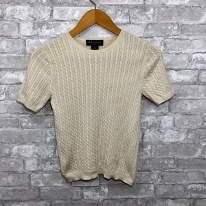 Brooks & Brothers Cable Knit Top